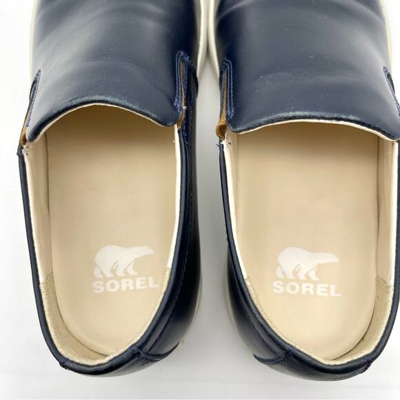 SOREL Caribou Waterproof Leather Navy Slip On Sneakers NM4207-406 - Men\'s Size 7 main image 6
